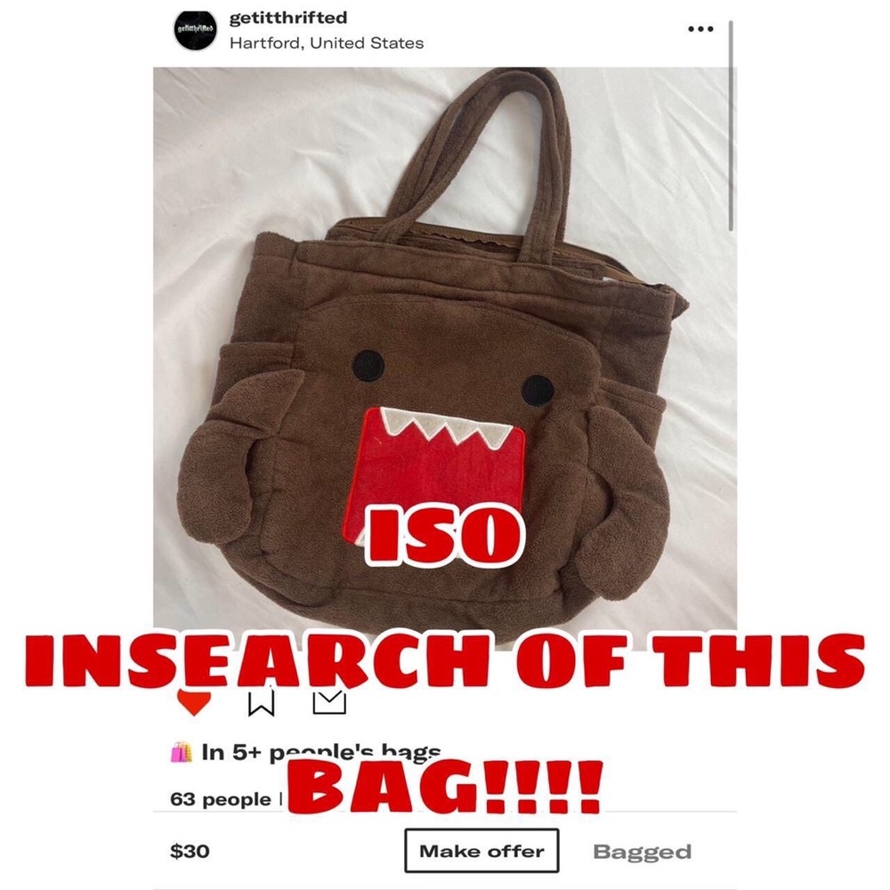 Iso in search of this domo bag mainly for school